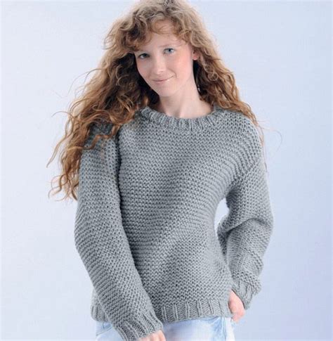 Patron Tricot Gratuit Le Pull En Point Mousse De Phildar