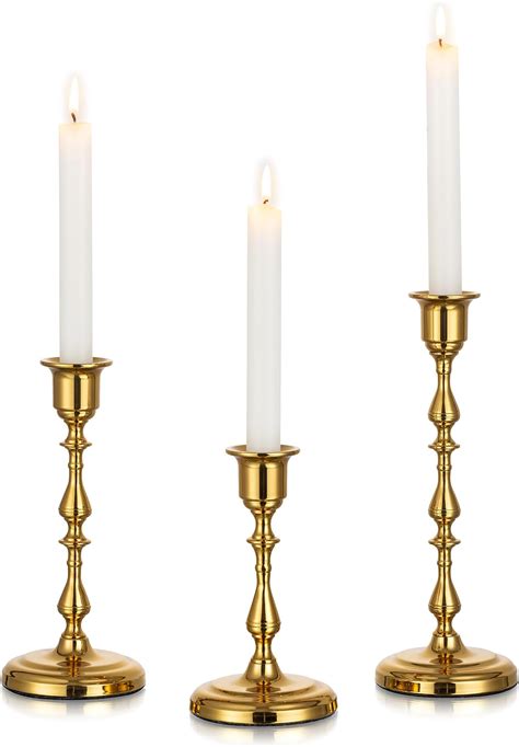 Vintage Candlestick Candle Holders Brass Romadedi Taper Gold Candle Stick