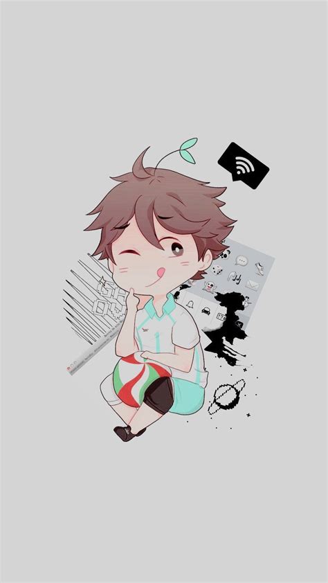 Download Toru Oikawa Chibi Drawing Wallpaper | Wallpapers.com