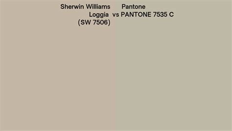 Sherwin Williams Loggia SW 7506 Vs Pantone 7535 C Side By Side Comparison