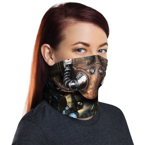 Steampunk Face Mask Steampunk Gaiter Realistic D Design Etsy