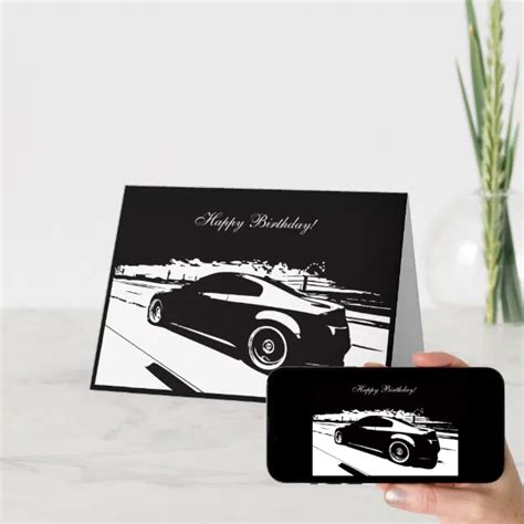 G35 Coupe Car Themed Birthday Card Zazzle