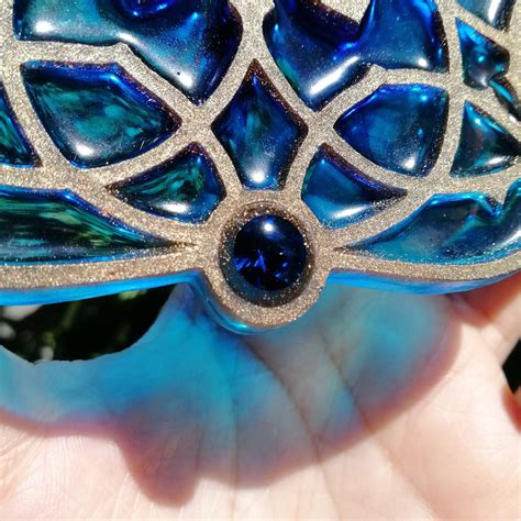 Ravenclaw Blue Bronze Stained Glass Window Ravn Cotino Etsy