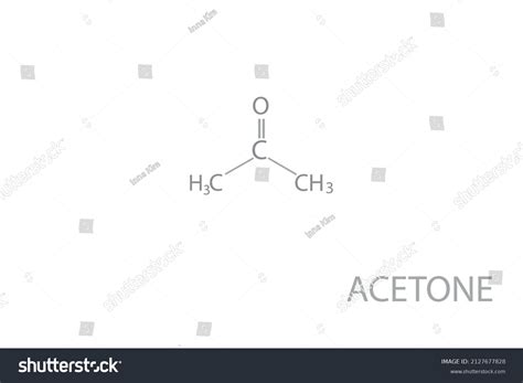 Formule Chimique Moléculaire Du Squelette D Acétone Image Vectorielle De Stock Libre De