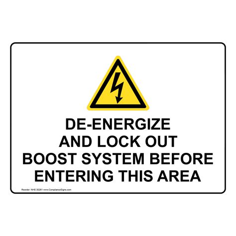 Energized Equipment Sign Nhe 30012