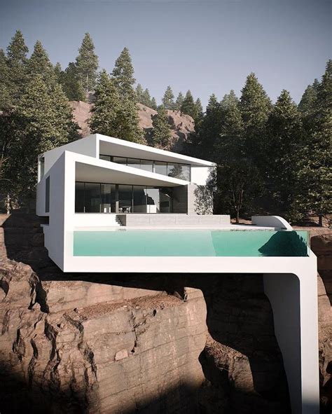 Cliff House concept design by CICarquitectos / Jorge Quiñones | Minimal ...