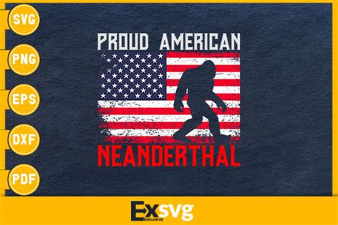 Bigfoot Proud American Neanderthal Graphic By Exsvg Creative Fabrica