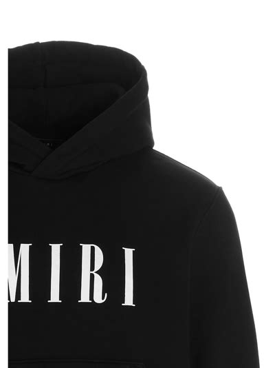 Amiri Core Logo Cotton Jersey Hoodie In Black Modesens