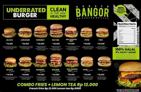 Harga Menu Burger Bangor Terbaru Di Bogor Bogor