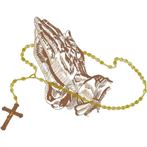 113 Praying Hands Rosary Tiedemann Bevs