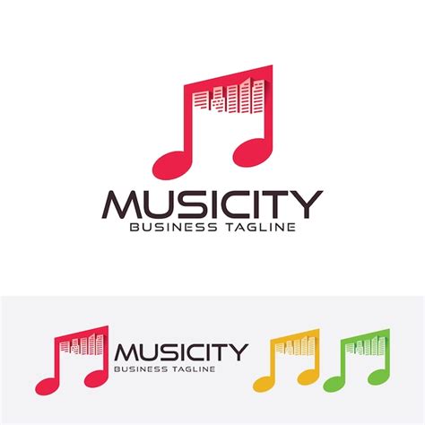 Premium Vector | Music town vector logo template