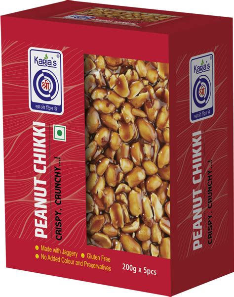 Shreeji Shree Peanut Chikki 1 Kg Packaging Size 200g X 5 Pcs At Rs