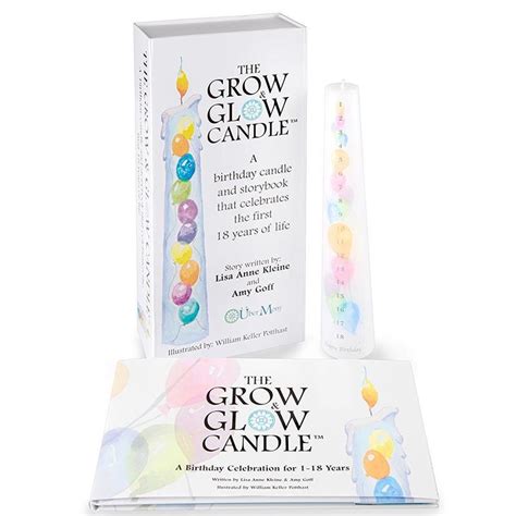 Grow And Glow Birthday Candle 1 18 Years With Keepsake Book And Box