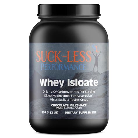 100% Whey Isolate Chocolate – Suck-Less