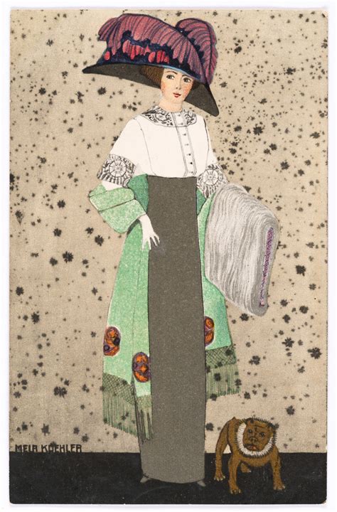 Postkarte Der Wiener Werkst Tte Nr Modekarte Wien Museum Online