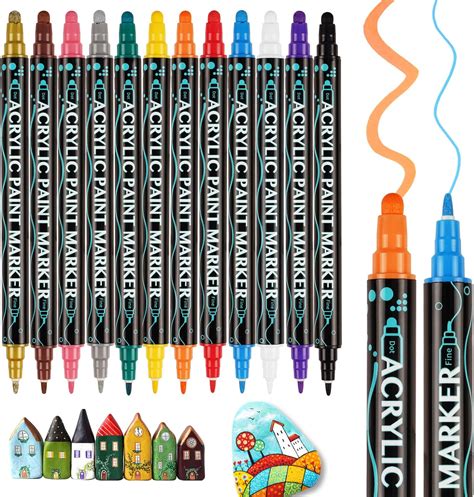 Colors Dual Tip Acrylic Paint Pens Acrylic Paint Pens Markers For