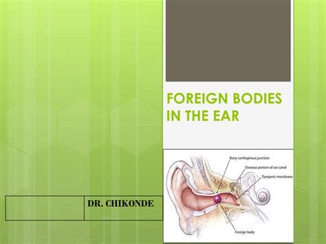 ear foreign body wax impaction pptx