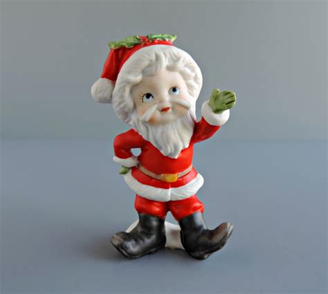 Vintage Lefton Mr And Mrs Santa Claus Figurine Set 02139 Etsy