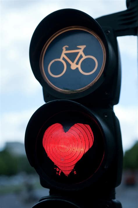 Cyclist Traffic Light Graffiti To Form Photograph by Iain Masterton