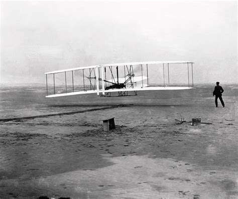 The Wright Brothers' First Powered Flight Photograph by Us Library Of Congress/science Photo ...