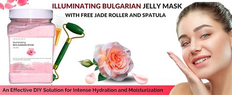 Voguenow Jelly Face Mask Bulgarian Rose Jelly Mask With Free Jade