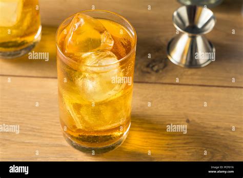 Cold Vodka And Energy Drink Cocktail With Ice Stock Photo Alamy