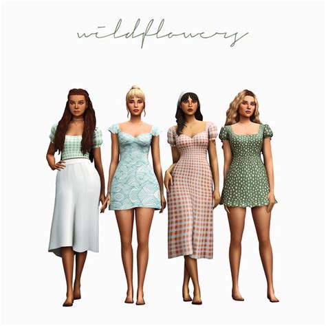 Wildflowers Cc Pack Updated Aretha On Patreon Sims 4 Mods Clothes