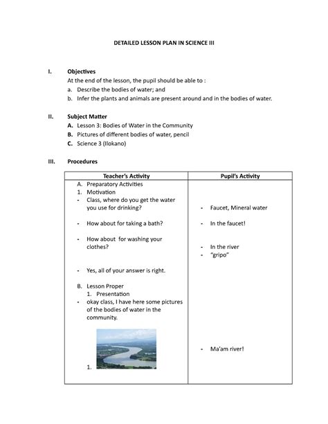 Detailed Lesson Plan In Science Iii Detailed Lesson Plan In Science Iii I Objectives At The