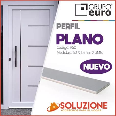 Perfil Plano Mm Aluminio Anodizado Mueble Grupo Euro En Venta En La