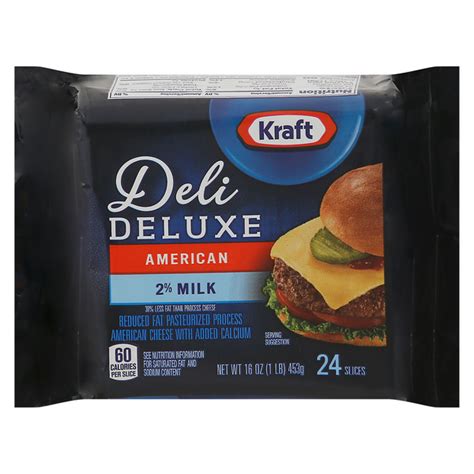 Save On Kraft Deli Deluxe American Cheese Milk Reduced Fat Slices