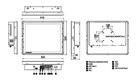 Datasheet R17IB7T OFM1 17 Open Frame Panel PC Winmate