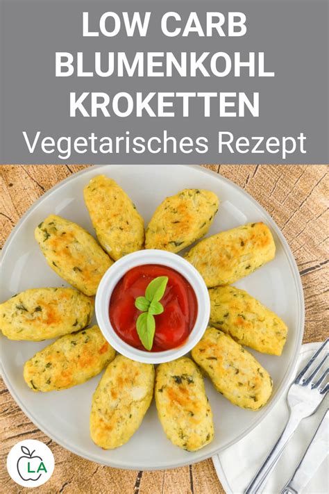 Low Carb Blumenkohl Kroketten mit Käse Vegetarisches Rezept Lecker