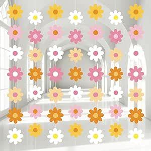 Amazon Pasimy 8 Pieces Daisy Boho Party Decorations Groovy Daisy