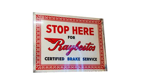 Raybestos Double Sided Tin Flange Sign For Sale At Auction Mecum Auctions