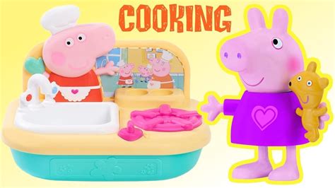 Peppa Pig Cooks Breakfast For George Friends In Her New Kitchen Youtube