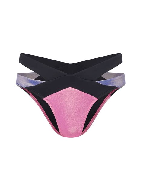 Mazzy Bikini Bottom In Pink Cobalt By Agent Provocateur All Swimwear