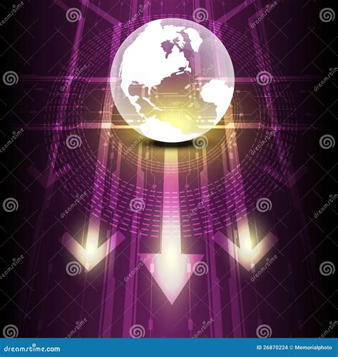 Transparent Globe Digital Future Stock Vector - Illustration of
