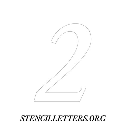 2 Inch Free Printable Individual 32 Italic Number Stencils - Stencil ...