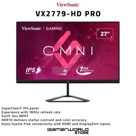 Jual Viewsonic VX2779 HD Pro 180Hz 27 IPS Gaming Monitor Shopee