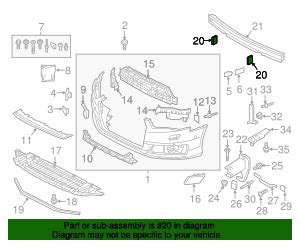 4G0 807 550 L Energy Absorber 2016 2018 Audi Audi OEM Parts