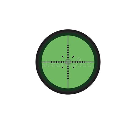 Weapon Night Sight Icon Sniper Rifle Optical Scope Illustration Symbol