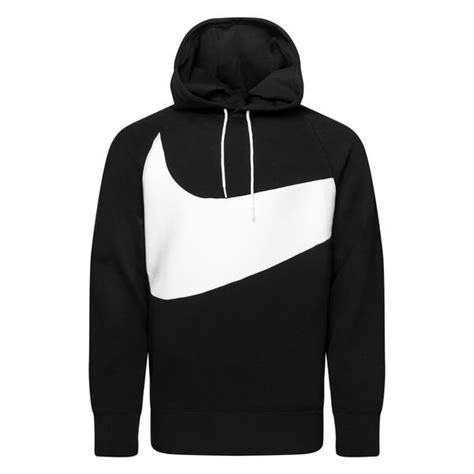 Nike Hoodie Sportswear Swoosh Tech Fleece Schwarz Weiß