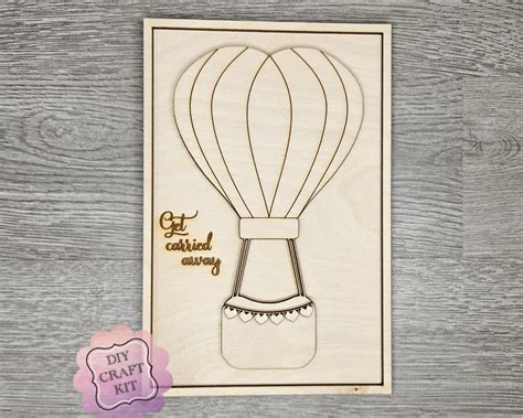 Hot Air Balloon Sign Hot Air Balloon Crafts DIY Craft Kits Paint Party Supplies Etsy