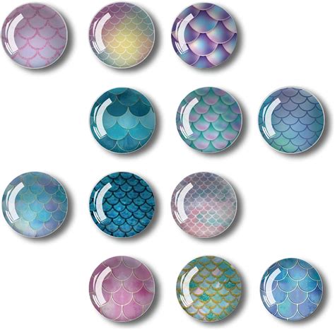 12Pcs Glass Refrigerator Magnets Glass Strong Magnetic Refrigerator