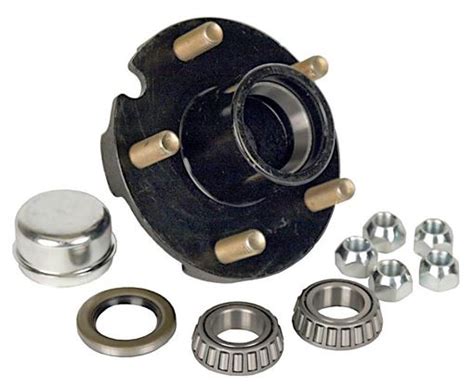 5 Bolt Trailer Hub Kit For 1 3 8 To 1 1 16 Spindle Tapped Reliable