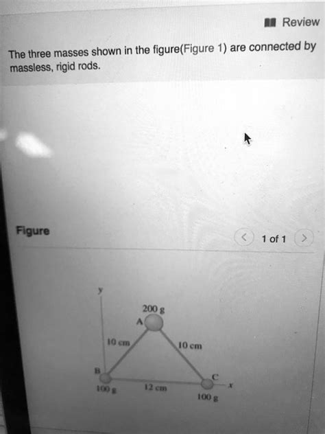 SOLVED The Three Masses Shown In The Figure Below Are Connected By