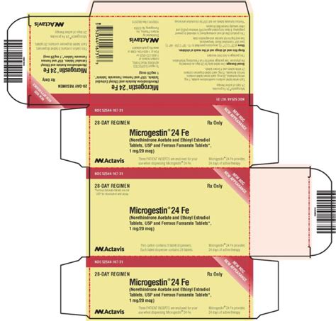 Microgestin 24 Fe - FDA prescribing information, side effects and uses