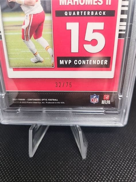 2021 Contenders Optic MVP Contenders Pink 75 Patrick Mahomes II PSA 9