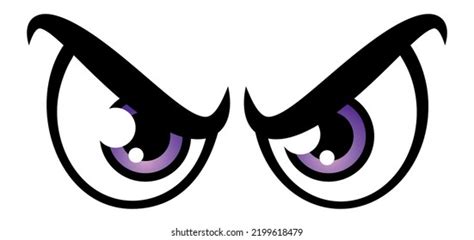 Angry Face Evil Cartoon Eyes Mouth Stock Vector (Royalty Free) 2199908799 | Shutterstock