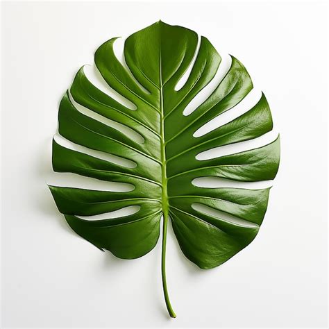 Las Hojas De Monstera Con Hojas Aisladas En Fondo Blanco Monstera